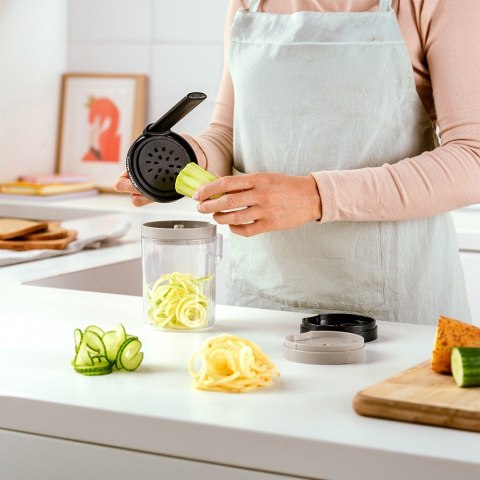 SZATKOWNICA DO WARZYW OWOCÓW Z POJEMNIKIEM SPIRALNA 3W1 MISTY 20CM NAVA 10-170-007