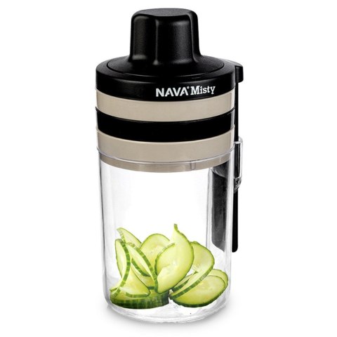 SZATKOWNICA DO WARZYW OWOCÓW Z POJEMNIKIEM SPIRALNA 3W1 MISTY 20CM NAVA 10-170-007