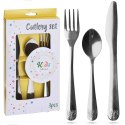 SZTUĆCE DLA DZIECI DZIECKA WIDELEC NÓŻ ŁYŻECZKA 3-ELE STALOWE MOTYL KIDS COLLECTION 139184-M