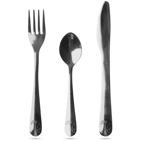 SZTUĆCE DLA DZIECI DZIECKA WIDELEC NÓŻ ŁYŻECZKA 3-ELE STALOWE PELIKAN KIDS COLLECTION 139184-P