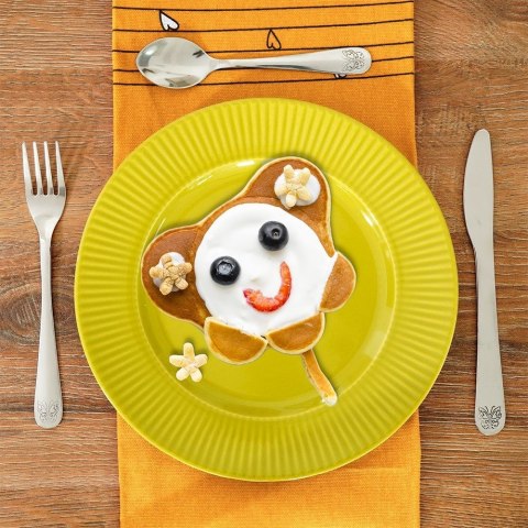 SZTUĆCE DLA DZIECI DZIECKA WIDELEC NÓŻ ŁYŻECZKA 3-ELE STALOWE ŻABKA KIDS COLLECTION 139184-Z