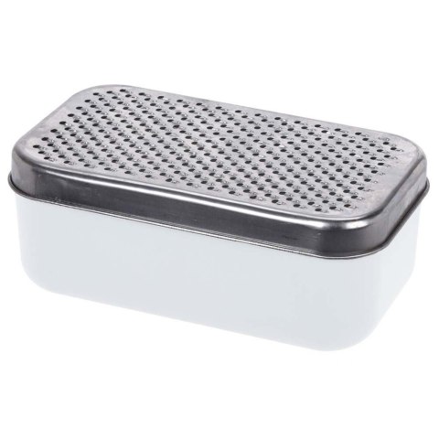 TARKA KUCHENNA DO WARZYW SERA ZIEMNIAKÓW OWOCÓW STALOWA Z POJEMNIKIEM BIAŁA EXCELLENT HOUSEWARE 259089-B