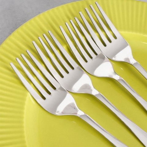 WIDELCE OBIADOWE STOŁOWE 4-ELE KOMPLET WIDELCÓW ZE STALI NIERDZEWNEJ EXCELLENT HOUSEWARE 139406