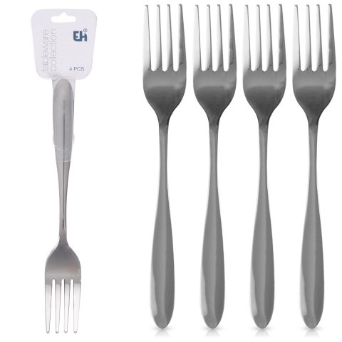 WIDELCE OBIADOWE STOŁOWE 4-ELE KOMPLET WIDELCÓW ZE STALI NIERDZEWNEJ EXCELLENT HOUSEWARE 139406
