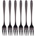 WIDELCZYKI DESEROWE DO CIASTA PRZEKĄSEK STALOWE CZARNE 6-ELE EXCELLENT HOUSEWARE 139008