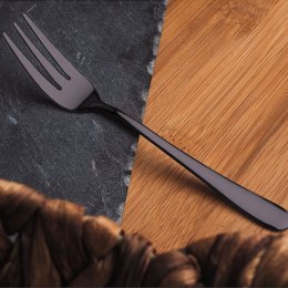 WIDELCZYKI DESEROWE DO CIASTA PRZEKĄSEK STALOWE CZARNE 6-ELE EXCELLENT HOUSEWARE 139008