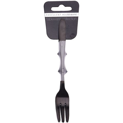 WIDELCZYKI DESEROWE DO CIASTA PRZEKĄSEK STALOWE CZARNE 6-ELE EXCELLENT HOUSEWARE 139008