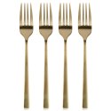 WIDELCZYKI DESEROWE DO CIASTA PRZEKĄSEK STALOWE ZŁOTE 4-ELE SATYNA EXCELLENT HOUSEWARE 139768