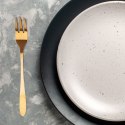 WIDELCZYKI DESEROWE DO CIASTA PRZEKĄSEK STALOWE ZŁOTE 6-ELE EXCELLENT HOUSEWARE 139007
