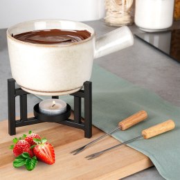 ZESTAW DO FONDUE PORCELANOWY KUBEK 450 ML 4 ELEMENTY EXCELLENT HOUSEWARE 259693