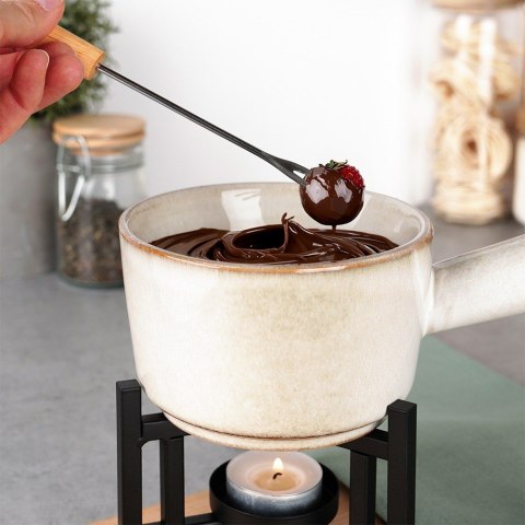 ZESTAW DO FONDUE PORCELANOWY KUBEK 450 ML 4 ELEMENTY EXCELLENT HOUSEWARE 259693