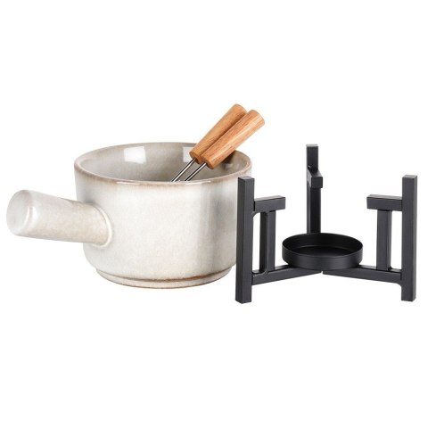 ZESTAW DO FONDUE PORCELANOWY KUBEK 450 ML 4 ELEMENTY EXCELLENT HOUSEWARE 259693