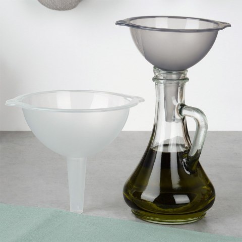 ZESTAW LEJKÓW KUCHENNYCH 2 SZTUKI 10/12 CM LEJEK DO BUTELEK SŁOIKÓW SOKÓW EXCELLENT HOUSEWARE 259705