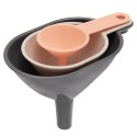 ZESTAW LEJKÓW KUCHENNYCH 3-ELE 8.5X4 / 10X5.5 / 11.5X7CM LEJEK DO BUTELEK SŁOIKÓW SOKÓW ORION 120458