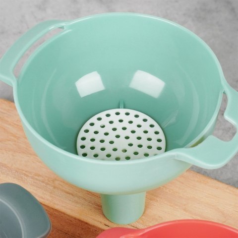 ZESTAW LEJKÓW KUCHENNYCH Z SITKIEM 10/8/6 CM 4-ELE LEJEK SITKO EXCELLENT HOUSEWARE 259731