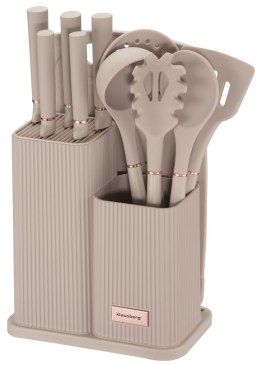 ZESTAW NOŻY KUCHENNYCH W BLOKU Z PRZYBORAMI KUCHENNYMI I DESKĄ DO KROJENIA 12-ELE KLAUSBERG KB-7935