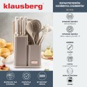 ZESTAW NOŻY KUCHENNYCH W BLOKU Z PRZYBORAMI KUCHENNYMI I DESKĄ DO KROJENIA 12-ELE KLAUSBERG KB-7935