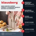 ZESTAW NOŻY KUCHENNYCH W BLOKU Z PRZYBORAMI KUCHENNYMI I DESKĄ DO KROJENIA 12-ELE KLAUSBERG KB-7935