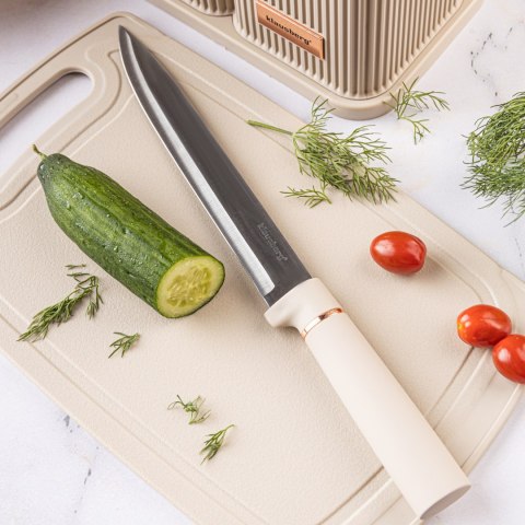 ZESTAW NOŻY KUCHENNYCH W BLOKU Z PRZYBORAMI KUCHENNYMI I DESKĄ DO KROJENIA 12-ELE KLAUSBERG KB-7935