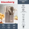 ZESTAW NOŻY KUCHENNYCH W BLOKU Z PRZYBORAMI KUCHENNYMI I DESKĄ DO KROJENIA 12-ELE KLAUSBERG KB-7935