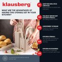 ZESTAW NOŻY KUCHENNYCH W BLOKU Z PRZYBORAMI KUCHENNYMI I DESKĄ DO KROJENIA 12-ELE KLAUSBERG KB-7935
