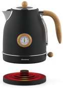 CZAJNIK ELEKTRYCZNY Z TERMOMETREM STAL NIERDZEWNA 1.7L 2200W KLAUSBERG KB-7907 CZARNY
