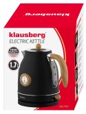 CZAJNIK ELEKTRYCZNY Z TERMOMETREM STAL NIERDZEWNA 1.7L 2200W KLAUSBERG KB-7907 CZARNY