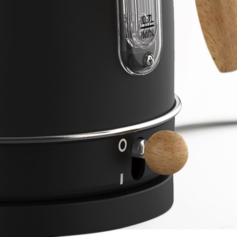 CZAJNIK ELEKTRYCZNY Z TERMOMETREM STAL NIERDZEWNA 1.7L 2200W KLAUSBERG KB-7907 CZARNY