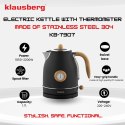 CZAJNIK ELEKTRYCZNY Z TERMOMETREM STAL NIERDZEWNA 1.7L 2200W KLAUSBERG KB-7907 CZARNY