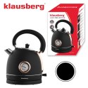 CZAJNIK ELEKTRYCZNY Z TERMOMETREM STAL NIERDZEWNA 1.8L 2200W KLAUSBERG KB-7905 CZARNY/ROSE GOLD