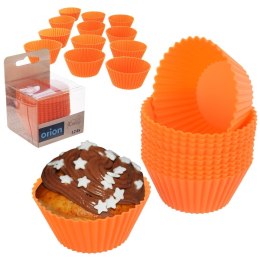 FOREMKI DO MUFFINEK NA BABECZKI MUFFINKI PAPILOTKI SILIKONOWE BRĄZOWE 12 SZTUK 5.5CM ORION 151758