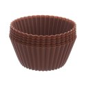FOREMKI DO MUFFINEK NA BABECZKI MUFFINKI PAPILOTKI SILIKONOWE BRĄZOWE 6 SZTUK 5.5CM ORION 151740