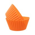 FOREMKI DO MUFFINEK NA BABECZKI MUFFINKI PAPILOTKI SILIKONOWE POMARAŃCZOWE 6 SZTUK 5.5CM ORION 151741