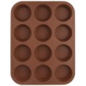 FORMA DO PIECZENIA 12 MUFFINEK BABECZEK BABECZKI SILIKONOWA BRĄZOWA SILLINIE ORION 151718