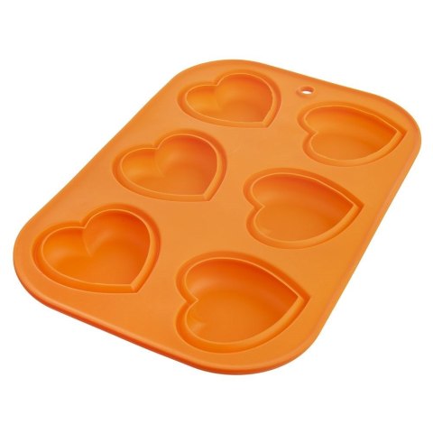 FORMA DO PIECZENIA 6 MUFFINEK BABECZEK BABECZKI SILIKONOWA POMARAŃCZOWA SILLINIE ORION 151743