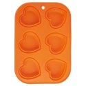 FORMA DO PIECZENIA 6 MUFFINEK BABECZEK BABECZKI SILIKONOWA POMARAŃCZOWA SILLINIE ORION 151743