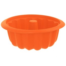 FORMA DO PIECZENIA BABKI CIASTA SILIKONOWA Z KOMINEM POMARAŃCZOWA 26CM SILLINIE ORION 151733