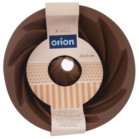 FORMA DO PIECZENIA BABKI Z KOMINEM SILIKONOWA BRĄZOWA KWIAT 23.5CM SILLINIE ORION 151710