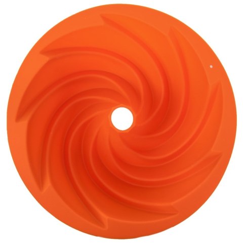 FORMA DO PIECZENIA BABKI Z KOMINEM SILIKONOWA POMARAŃCZOWA KWIAT 23.5CM SILLINIE ORION 151711