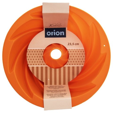 FORMA DO PIECZENIA BABKI Z KOMINEM SILIKONOWA POMARAŃCZOWA KWIAT 23.5CM SILLINIE ORION 151711