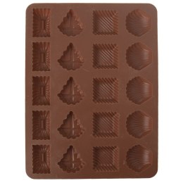 FORMA DO PIECZENIA CIASTEK CIASTECZEK SILIKONOWA BRĄZOWA MIX SILLINIE ORION 151724