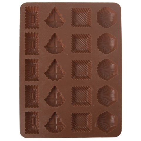 FORMA DO PIECZENIA CIASTEK CIASTECZEK SILIKONOWA BRĄZOWA MIX SILLINIE ORION 151724