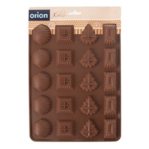 FORMA DO PIECZENIA CIASTEK CIASTECZEK SILIKONOWA BRĄZOWA MIX SILLINIE ORION 151724