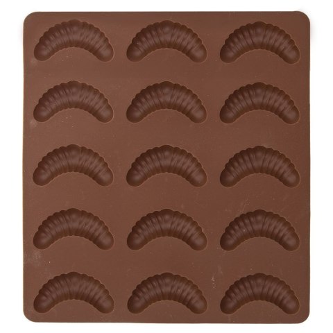 FORMA DO PIECZENIA CIASTEK CIASTECZEK SILIKONOWA BRĄZOWA ROGALIKI SILLINIE ORION 151728