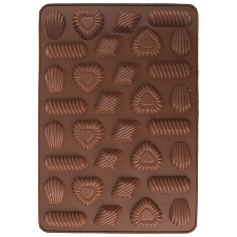 FORMA DO PIECZENIA CIASTEK CIASTECZEK SILIKONOWA BRĄZOWA SILLINIE ORION 151726