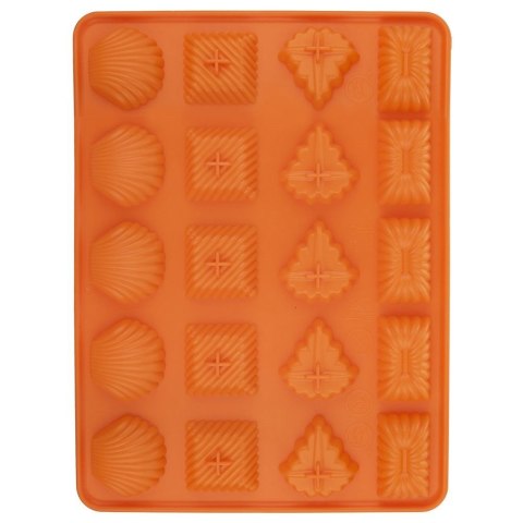 FORMA DO PIECZENIA CIASTEK CIASTECZEK SILIKONOWA POMARAŃCZOWA MIX SILLINIE ORION 151725