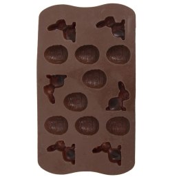 FORMA DO PIECZENIA CIASTEK I PRALIN PRALINEK SILIKONOWA BRĄZOWA JAJKA SILLINIE ORION 151748