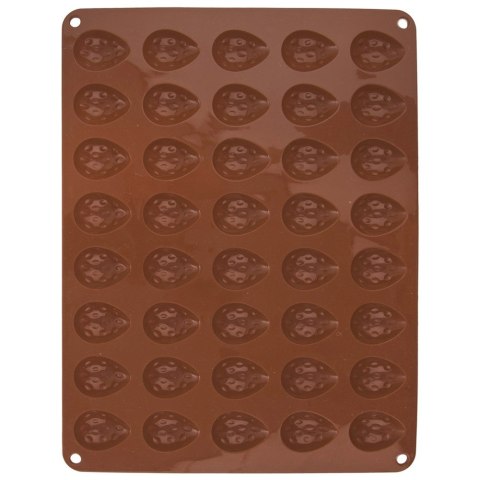 FORMA DO PIECZENIA CIASTEK MINI CIASTECZEK SILIKONOWA BRĄZOWA ORZECHY SILLINIE ORION 151759