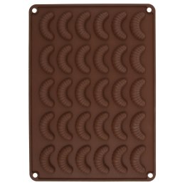 FORMA DO PIECZENIA CIASTEK MINI ROGALIKÓW SILIKONOWA BRĄZOWA ROGALIKI SILLINIE ORION 151761