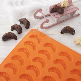 FORMA DO PIECZENIA CIASTEK MINI ROGALIKÓW SILIKONOWA POMARAŃCZOWA ROGALIKI SILLINIE ORION 151762
